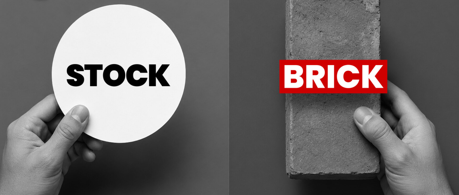 Real-world trading involves physical goods like bricks, cement, and steel.