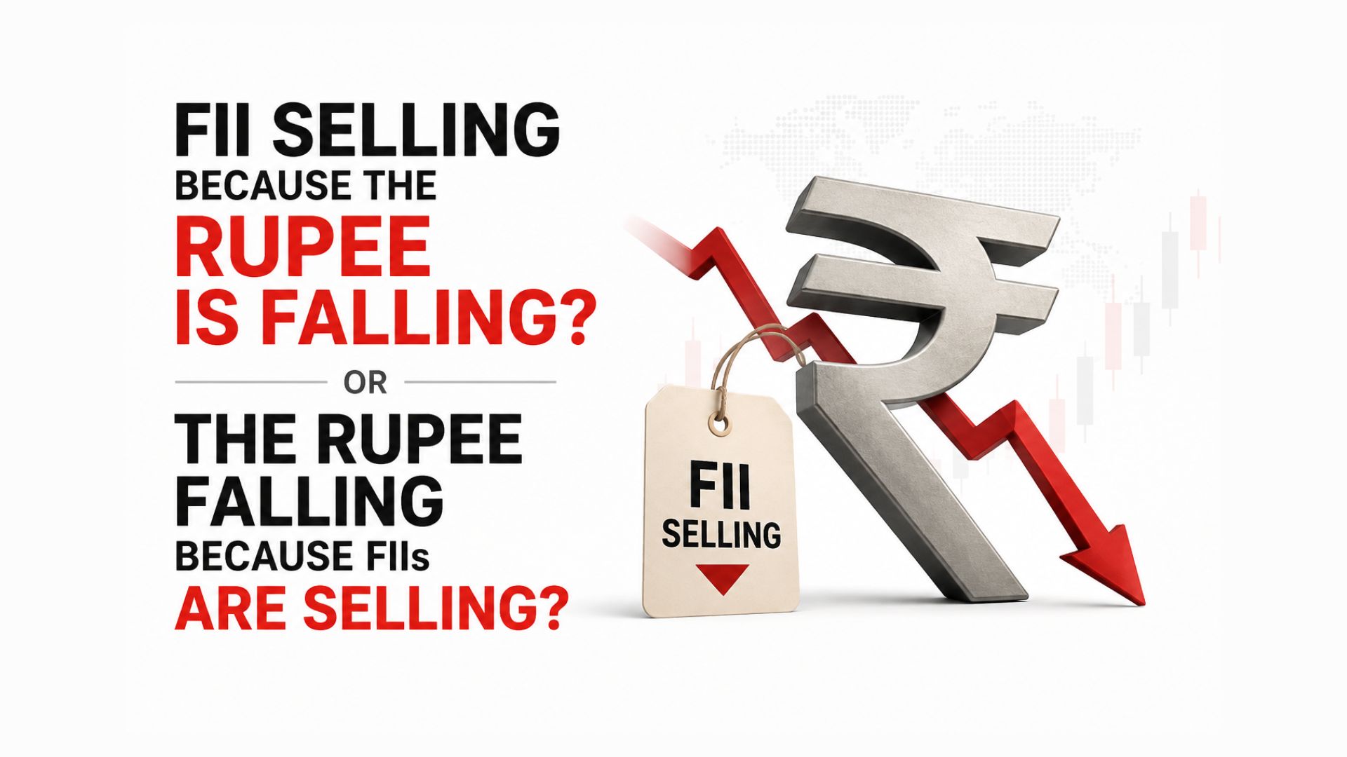 Are Foreign Institutional Investors (FIIs) selling Indian stocks because the rupee is falling? Or is the rupee falling because FIIs are selling?