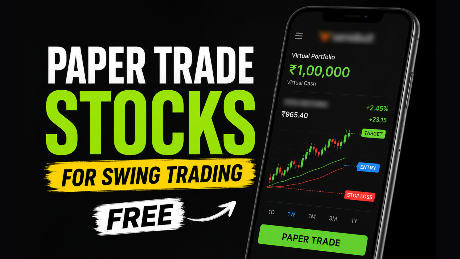 best free paper trading app for swing trading in stocks in India